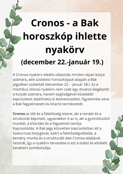 Cronos - a Bak horoszkóp ihlette nyakörv (12.22-01.19)