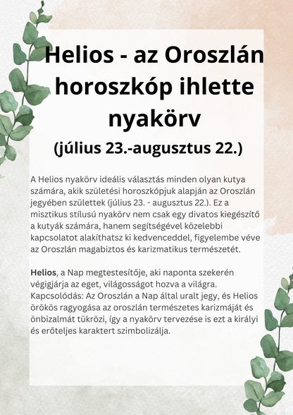 Helios - collar inspired by the Leo horoscope (07.23-08.22)